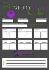 Editable Tax Pro Weekly Goals Tracker